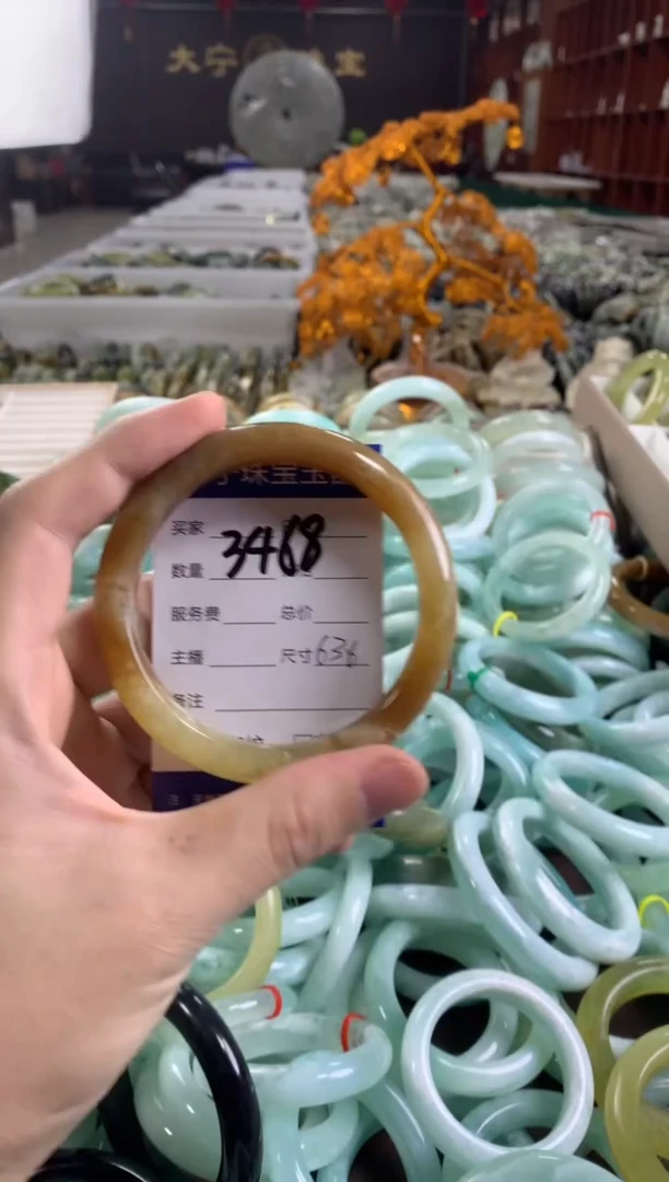 蛇纹石玉未镶嵌手镯3468