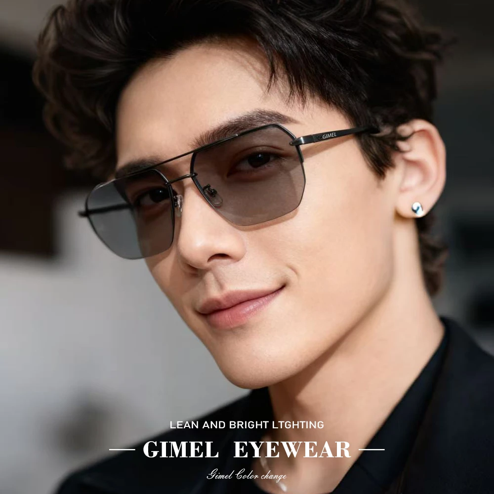 GIMEL新款日夜两戴偏光变色镜  户外防紫外线 超轻 大半框变色镜 商品图
