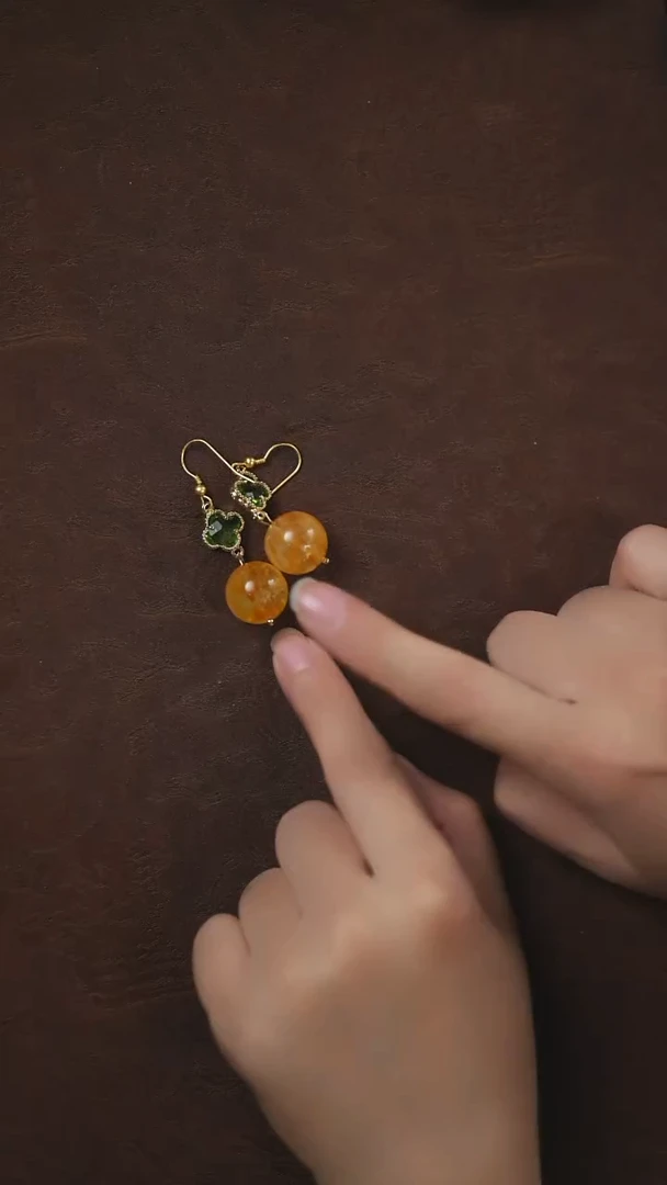 未镶嵌颈饰水晶黄胶花@@e963