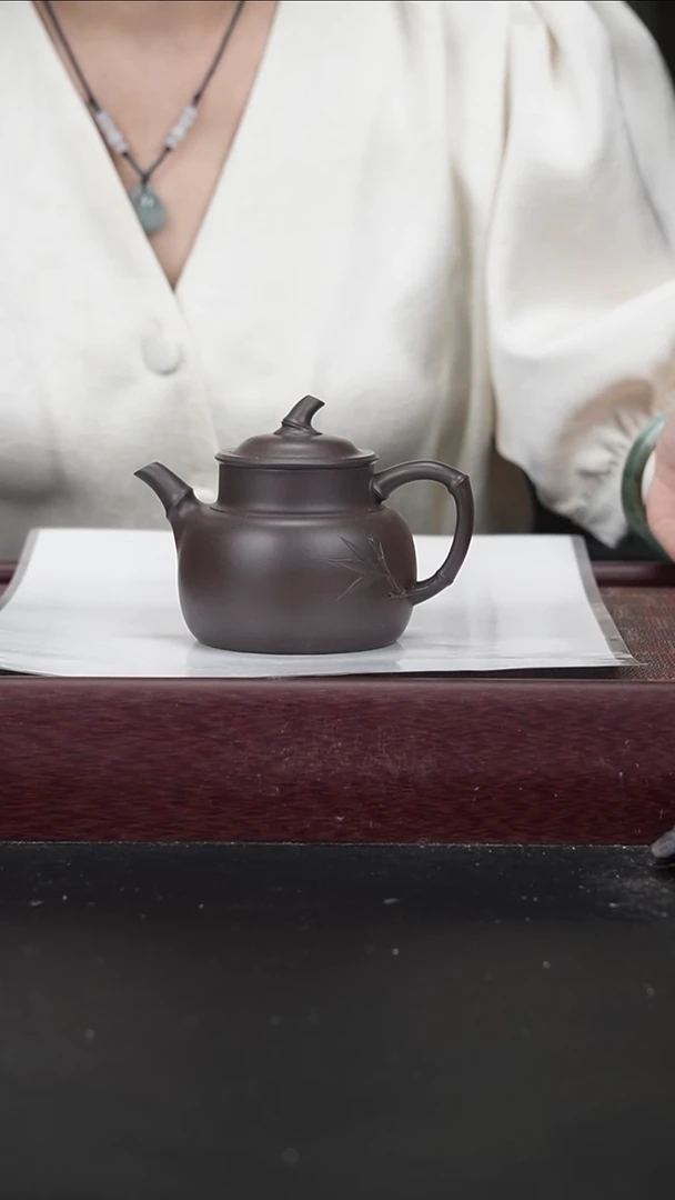 茶壶紫砂wt老紫泥茄瓜