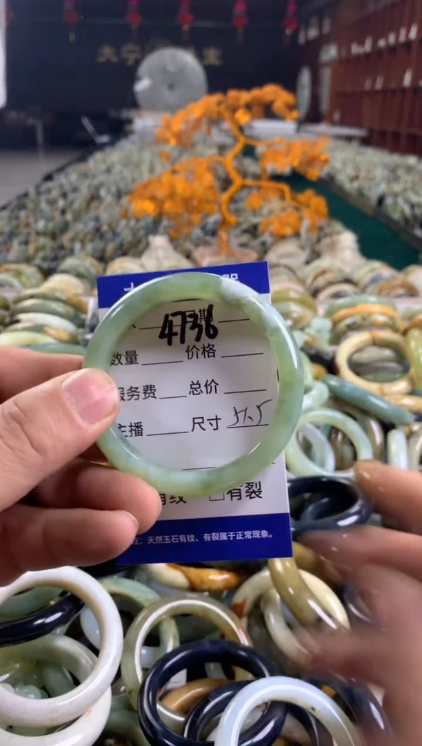 未镶嵌蛇纹石玉手镯4736