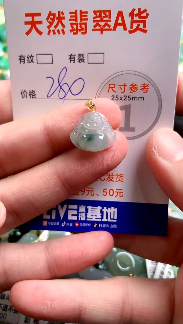 翡翠18K金镶嵌颈饰0281172348