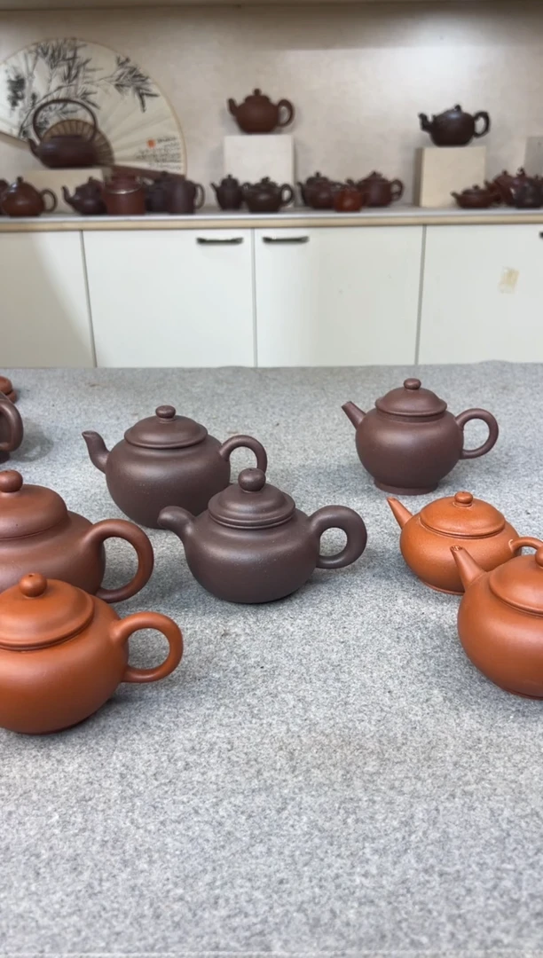 茶壶紫砂柴烧 水平壶 130cc  半手工