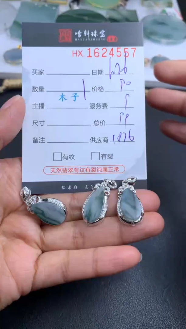 【闪购商品】翡翠挂件未镶嵌哈轩 挂件1（多样性发其一）