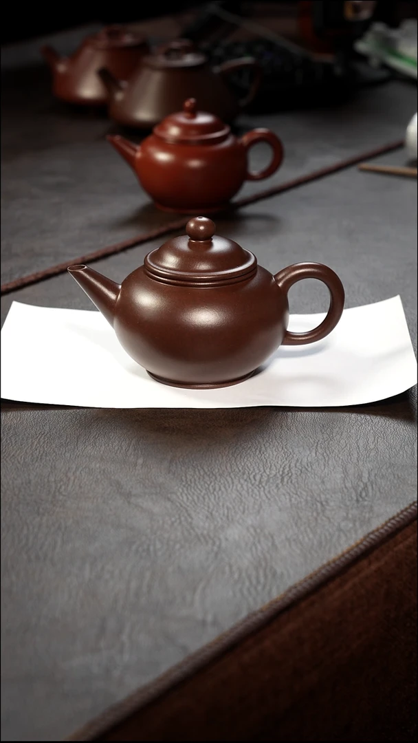 茶壶紫砂壶·18老紫泥水平165cc