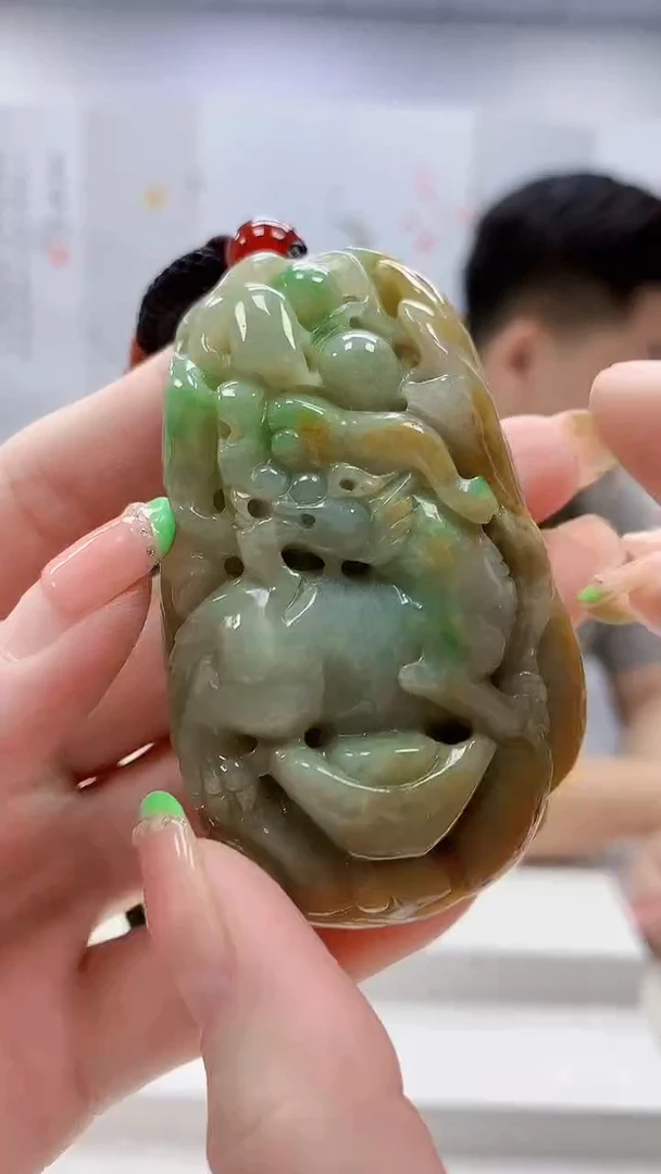 未镶嵌定制翡翠4917ry-毛货挂件197