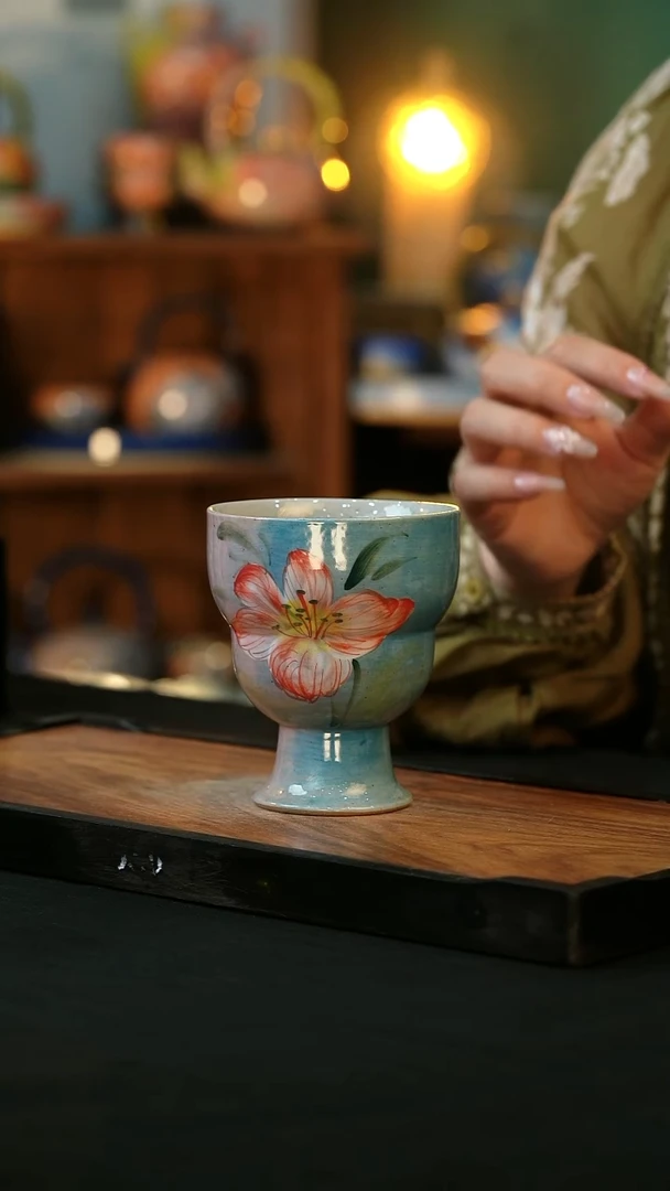 杯手绘心瓷陶瓷浮力