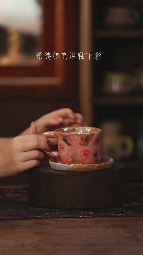 陶瓷景德镇高温釉下手绘陶瓷005