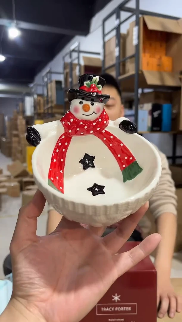 【闪购商品】杯陶瓷原盒雪人碗
