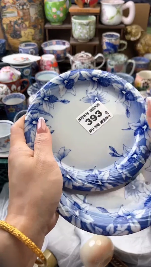 瓷片菈393号六六工艺品瓷器