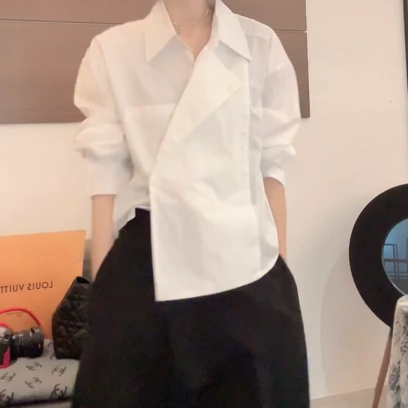 早秋新款法式小众设计师款衬衣C5728