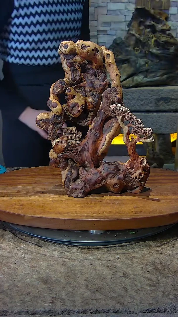 木金丝楠红木山水摆件