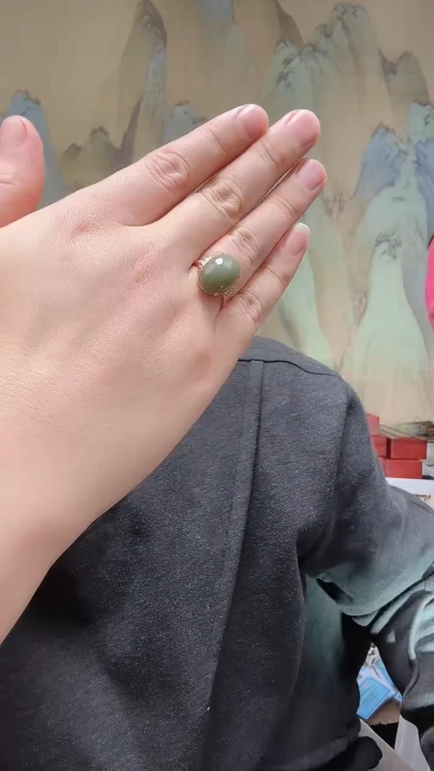 颈饰银S925镶嵌和田玉.