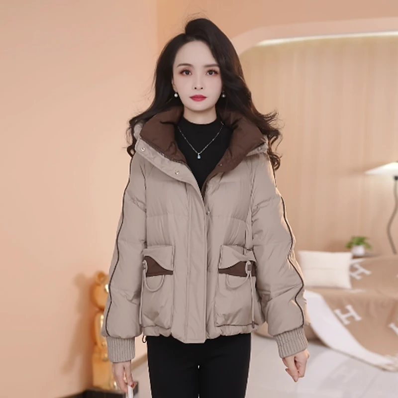 【羽绒服】冬季白鸭绒羽绒服百搭新款时尚气质休闲保暖外套女冬