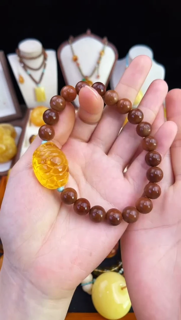 琥珀未镶嵌珠宝奇石柒月