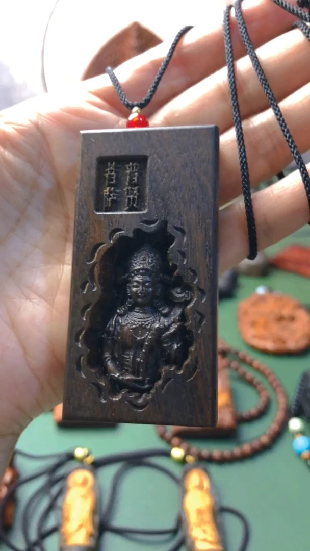 沉香吊坠新款普贤脖挂件