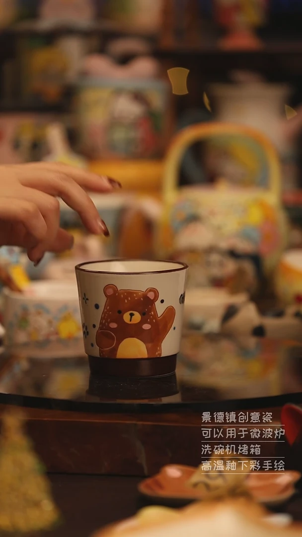 陶瓷景德镇可爱陶瓷釉下彩绘设计师款