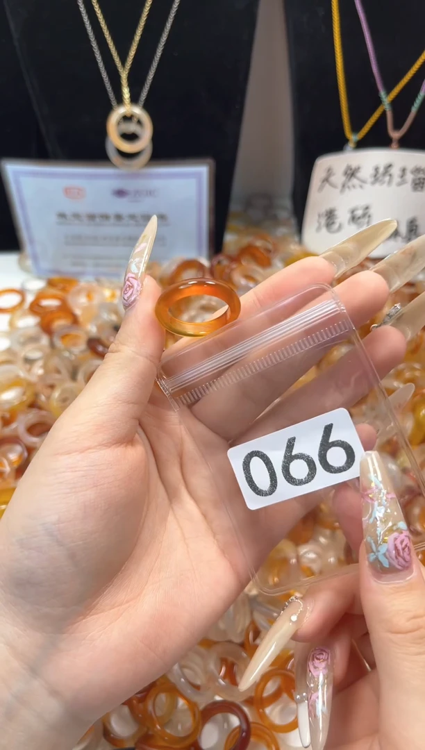 玛瑙/玉髓戒指未镶嵌066