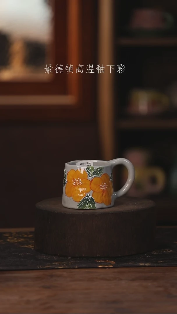 陶瓷景德镇高温釉下手绘陶瓷067