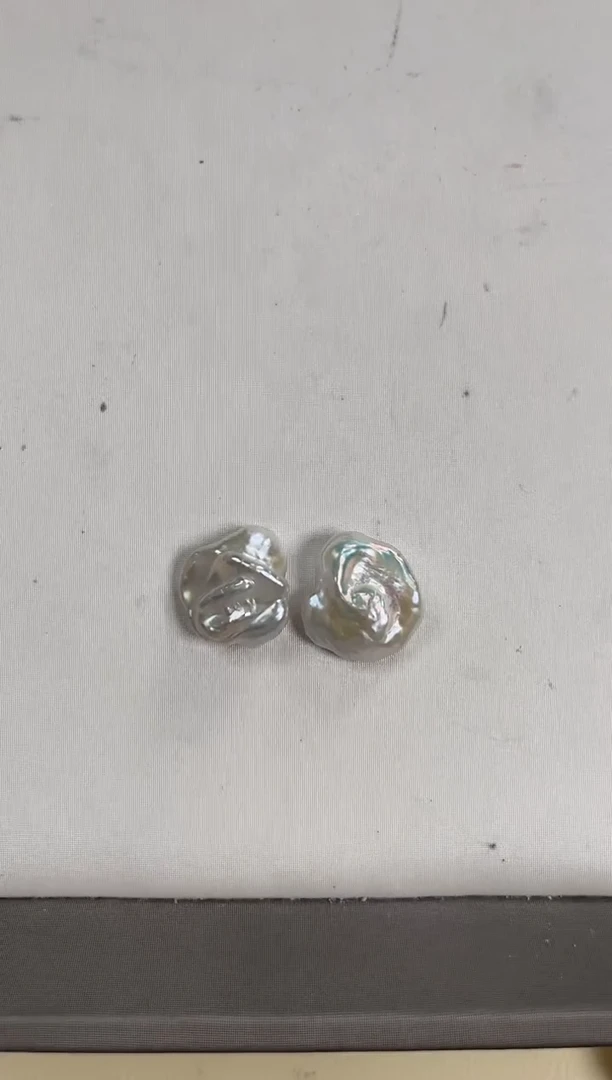 【闪购商品】淡水珍珠耳饰银S925镶嵌巴洛克耳饰