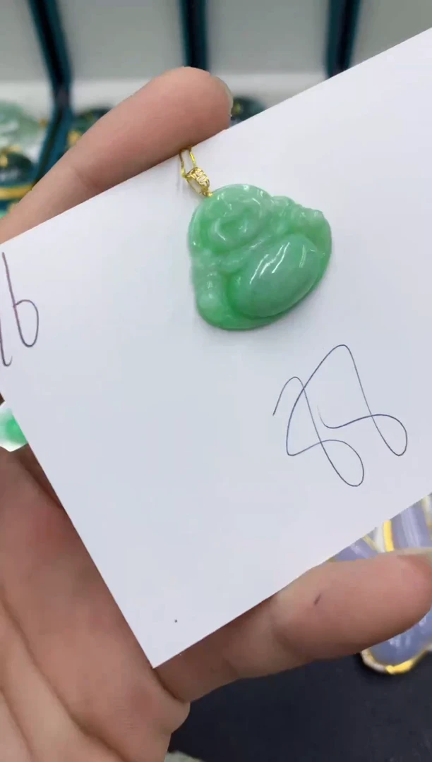 【闪购商品】翡翠颈饰18K金镶嵌翡翠