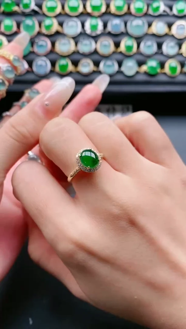 【闪购商品】翡翠戒指银S925镶嵌111111