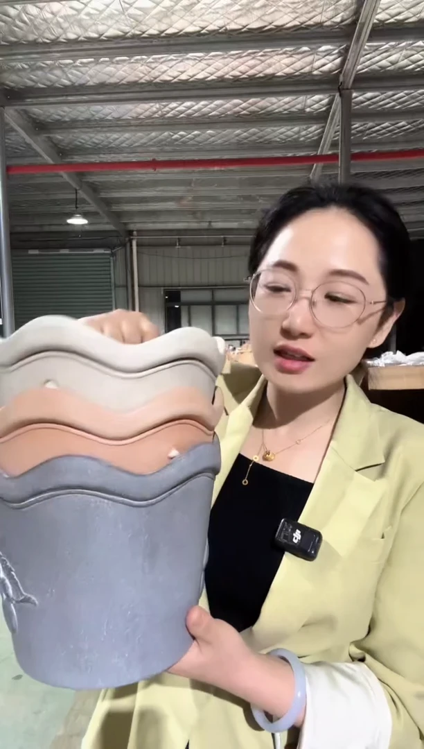 8.5寸樱桃盆3色混色3只不带托