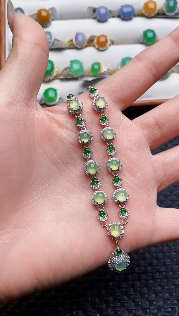 银S925镶嵌戒指翡翠3923