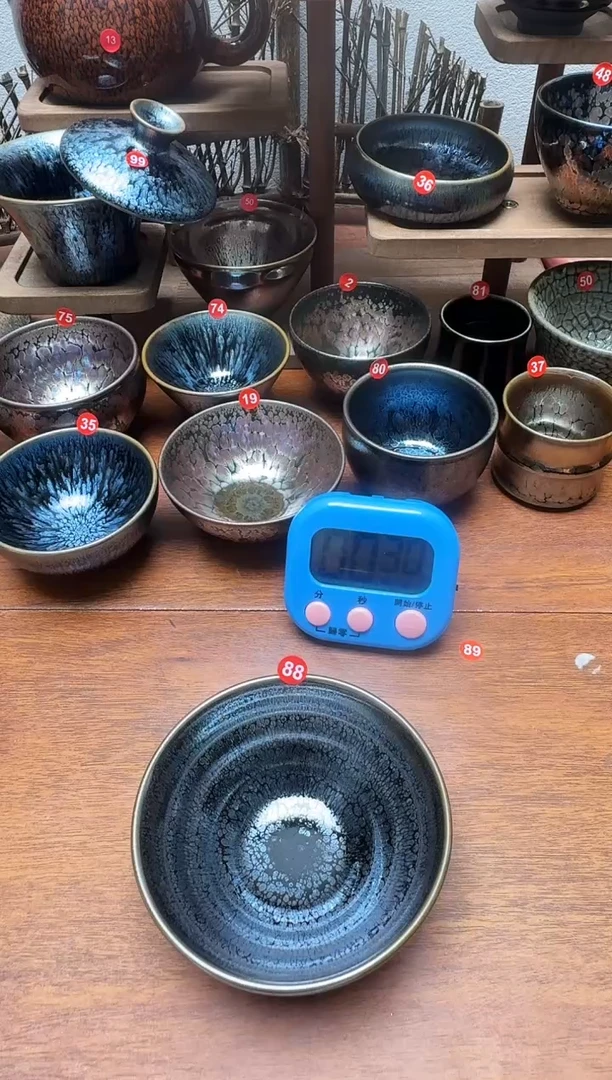 茶盏开***好88号建盏工匠茶器