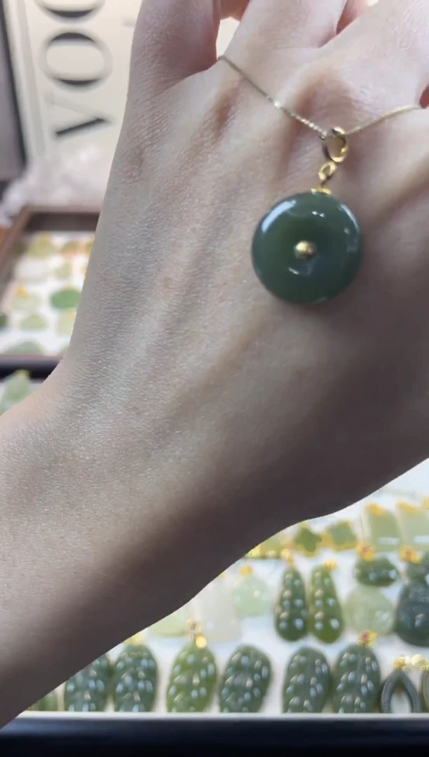 吊坠(不含链)银S925镶嵌和田玉1