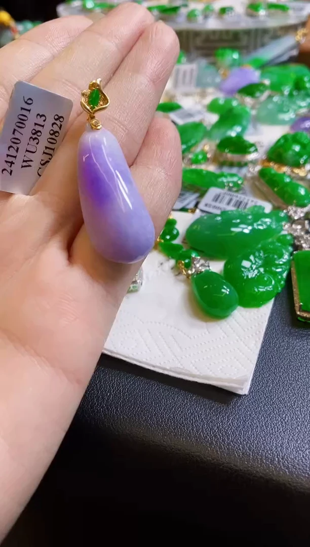 【闪购商品】定制翡翠18K金镶嵌瓜