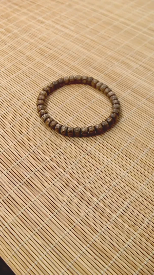 手串沉香钱*磊天然野生沉香精品鼓珠单圈