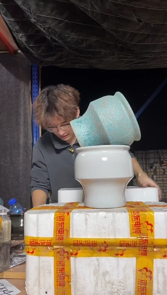 紫砂花盆宜兴紫砂粗陶花盆19*20