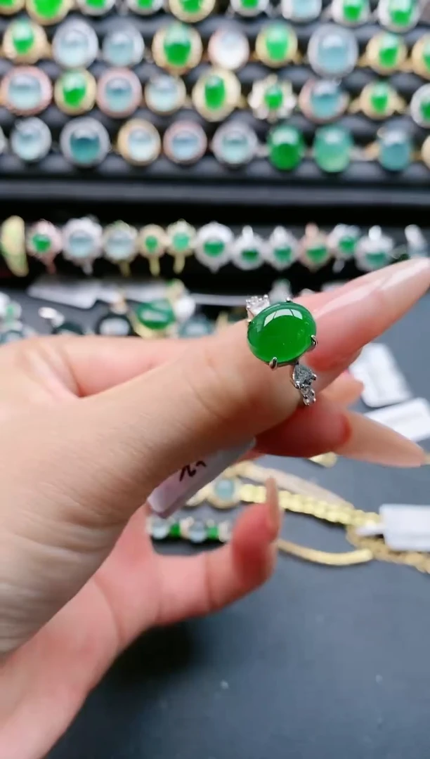 【闪购商品】翡翠戒指银S925镶嵌11111111