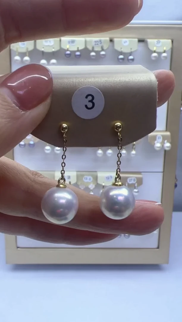 【闪购商品】淡水珍珠耳饰银S925镶嵌3