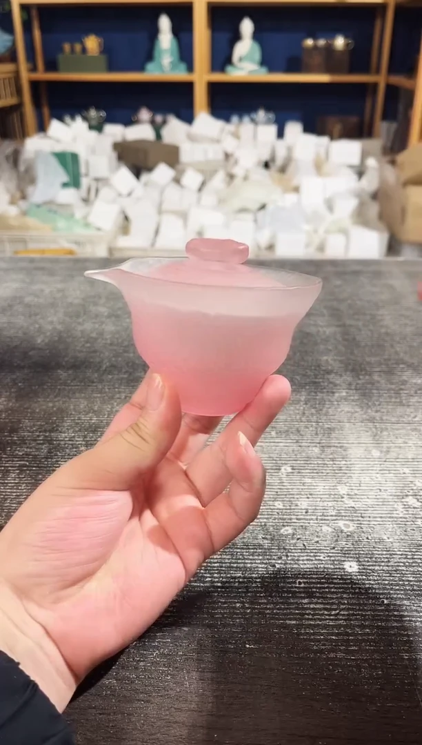 【闪购商品】其他粉色琉璃小盖碗