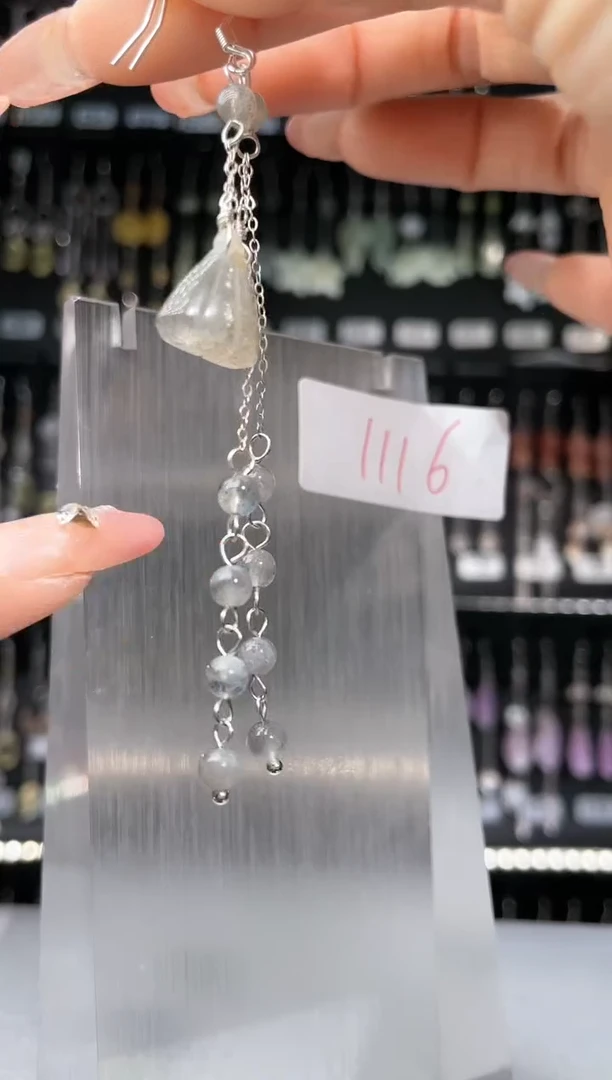 【闪购商品】紫晶耳饰银S925镶嵌喜欢拍