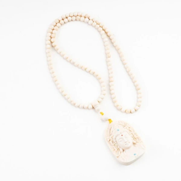 5mm猛犸牙佛公锁骨链项链