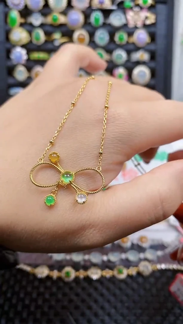 银S925镶嵌戒指翡翠332