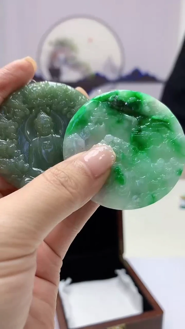 【闪购商品】定制翡翠未镶嵌5145ms-毛货132佛山水