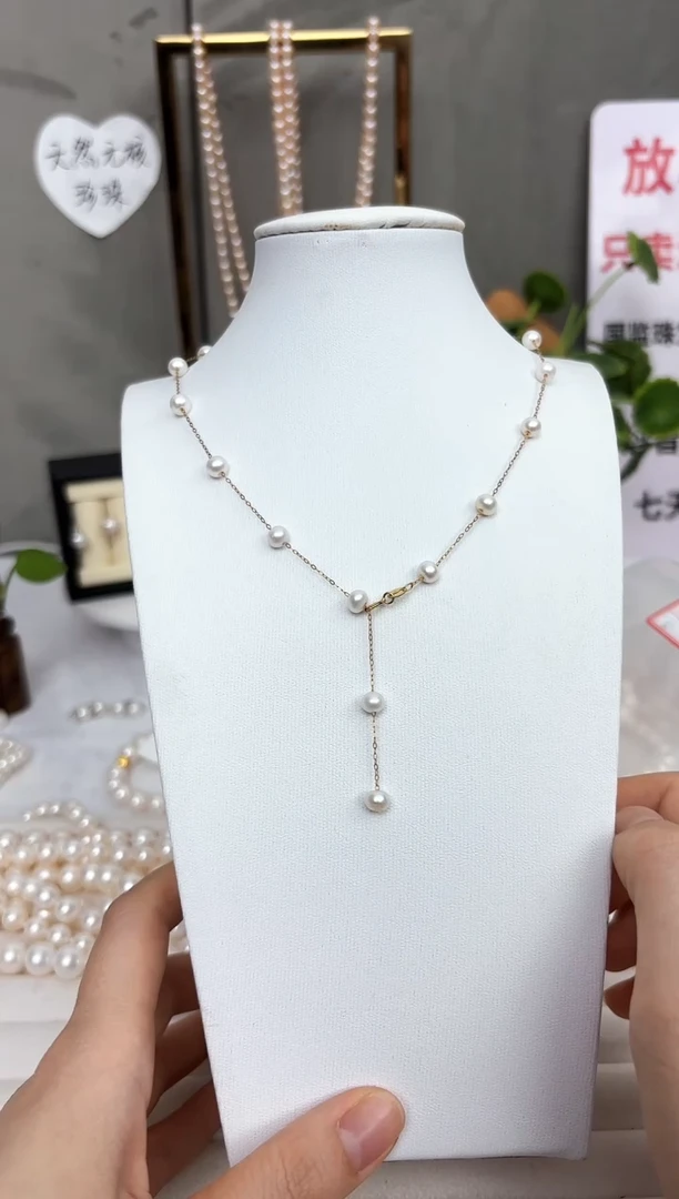淡水珍珠未镶嵌项链淡水珍珠满天星项链