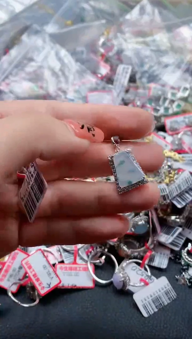 银S925镶嵌戒指翡翠天然A货缅甸翡翠