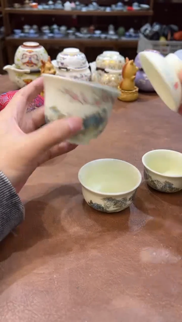 真的很便宜会开片的旅行茶具