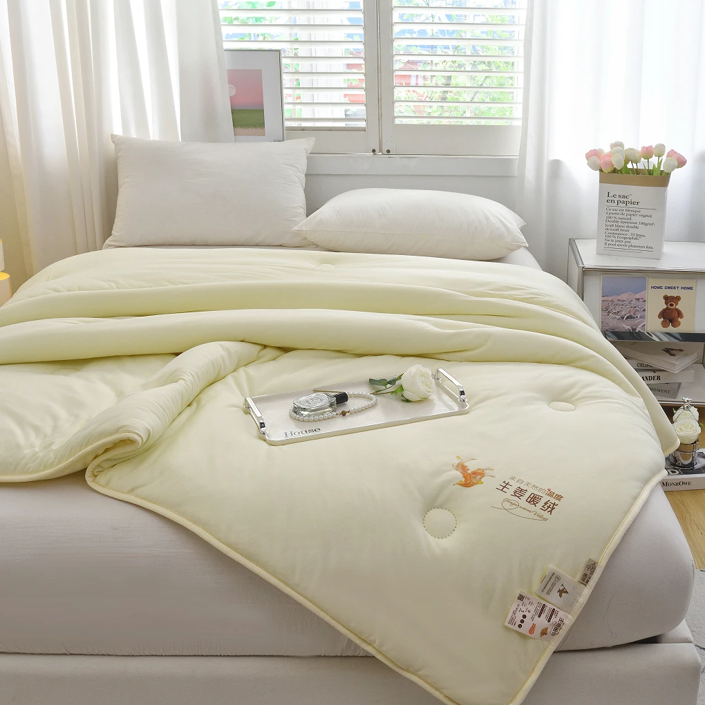 馨美罗家纺 生姜针织暖绒被