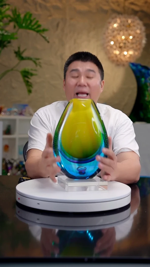 摆件黄蓝色设计款花器