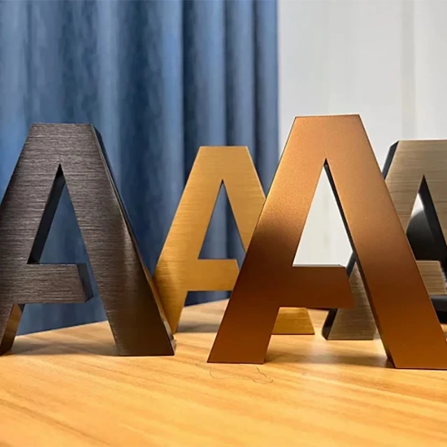 不锈钢精工字定做拉丝金属字门头广告公司背景墙字定制钛金字