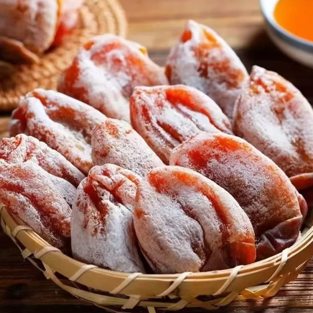 正宗富平柿饼流心柿饼柿子软糯香甜流心吊柿霜降柿饼产地直发