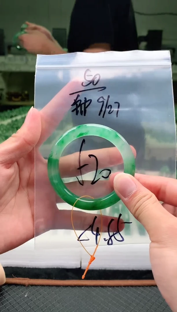 未镶嵌非洲翠手镯石英质玉非洲翠手镯54-55圈口50号