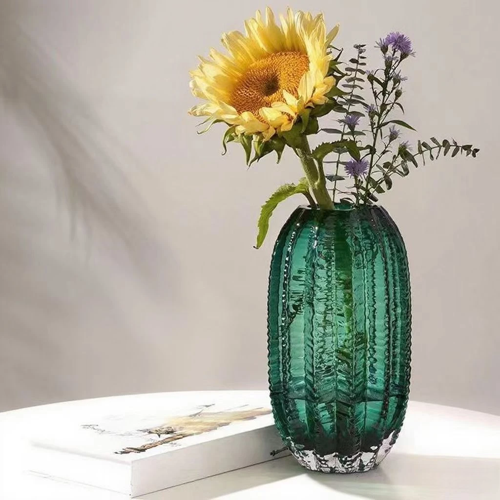 【仙人柱花瓶】现代轻奢高级感玻璃花客厅桌面插花装饰