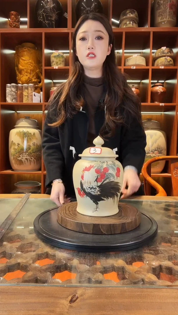 罐李正龙作品白泥小茶罐@3